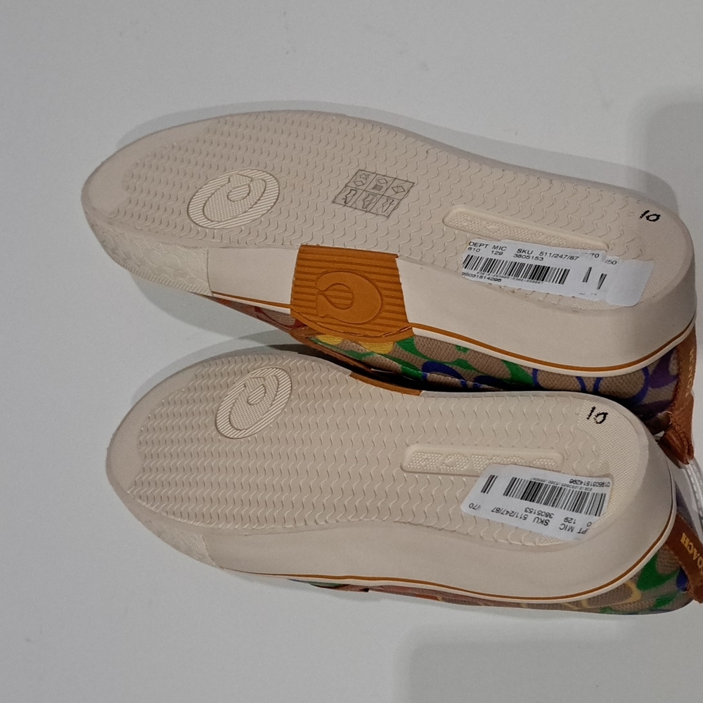 Coach Skate Slip On Sneaker In Rainbow Signature Canvas - Picture 8 of 9
